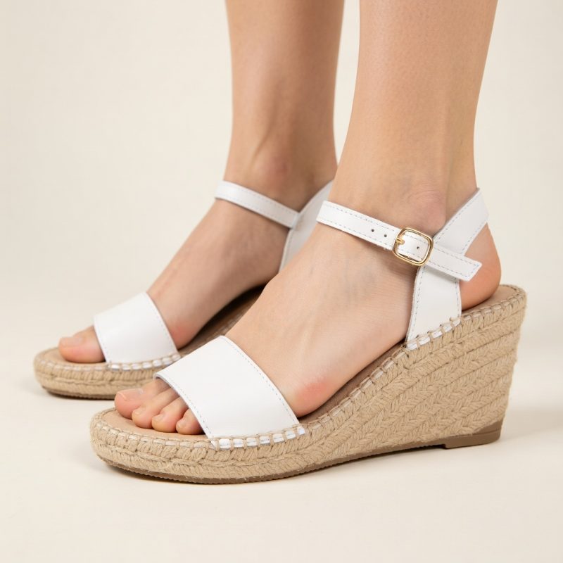 Penelope White Leather