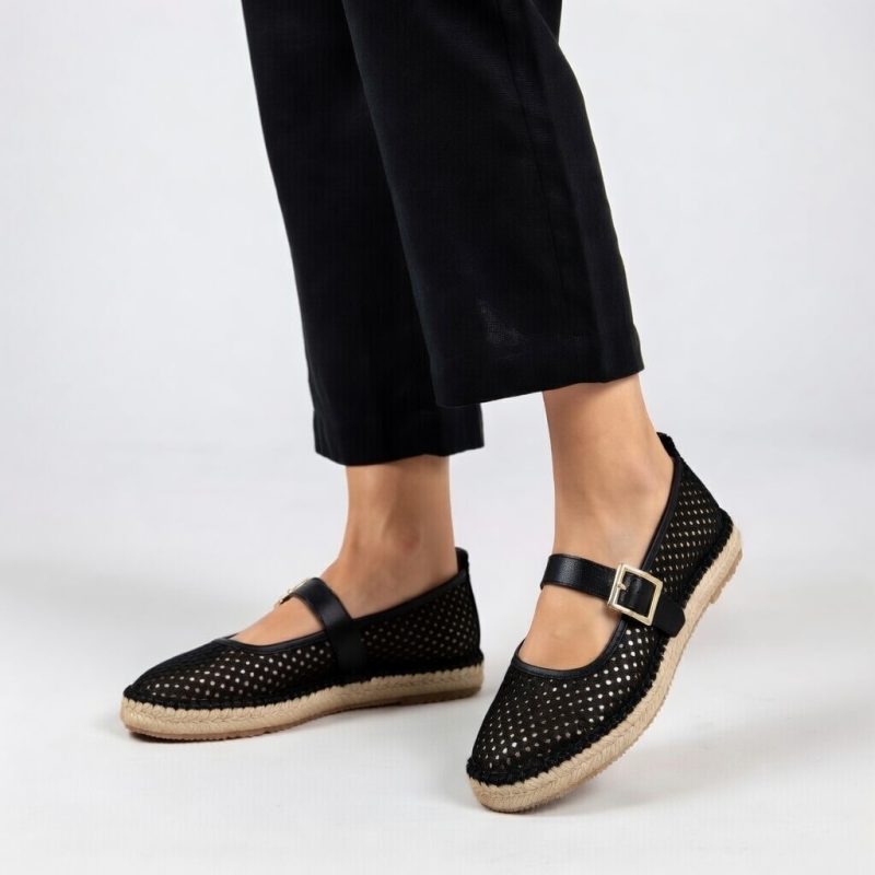 Mary Jane Black Linen